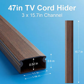 Yecaye cable raceway conceals four wires to reduce clutter and trips