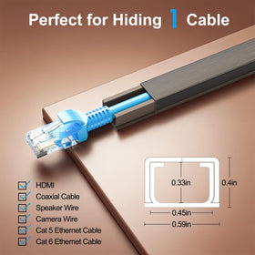 yecaye channel closeup displaying interior groove and neat cable concealment benefit