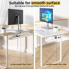 Yecaye 4 single-hole cable clips securely hold cords for neat organization.