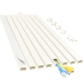 Yecaye Cord Hider 113in wall channel conceals 2-3 wires neatly.