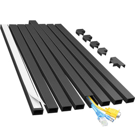 Yecaye Cord Hider 113in wall kit conceals two to three cables for a clean look