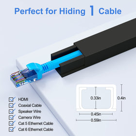 Yecaye 8-channel cord hider kit keeps cables organized for home or office projects.