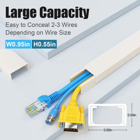 Yecaye Cord Hider 8-channel kit for versatile room cable management.