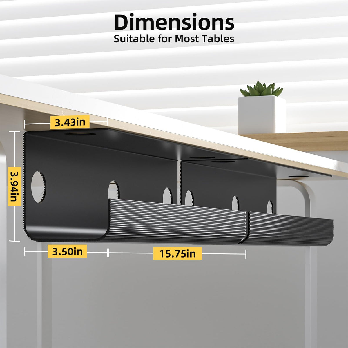 Yecaye cord hider with adhesive installation keeps cords organized without screws.