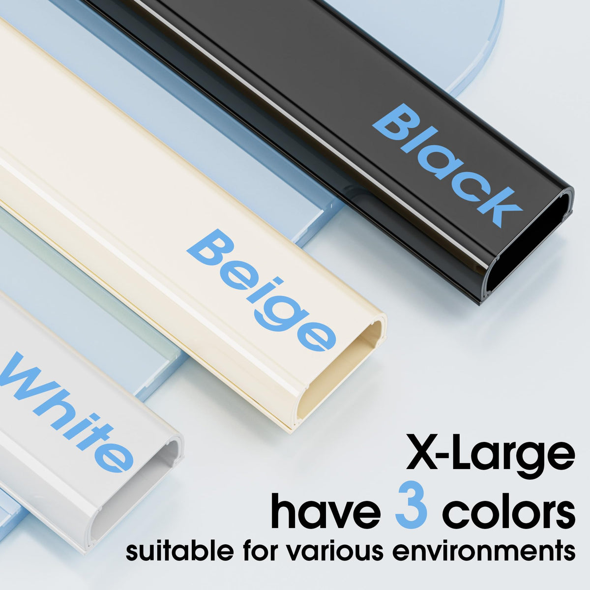Yecaye cord hider color options match living room or office aesthetics.