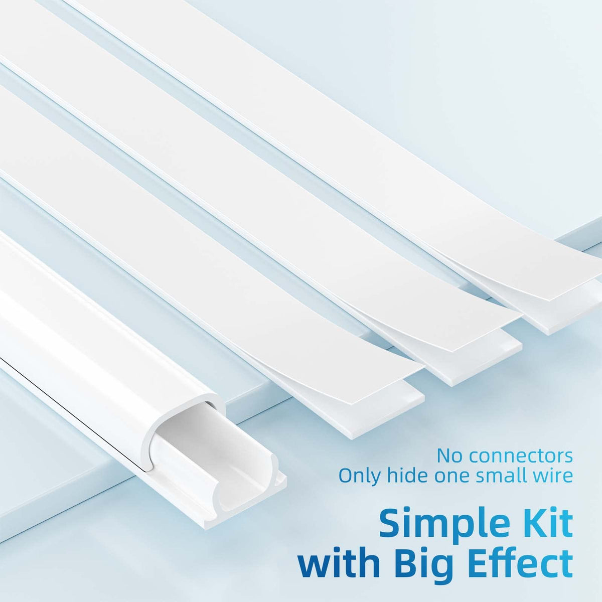 Yecaye cord hider's discreet profile blends with walls for a tidy space.