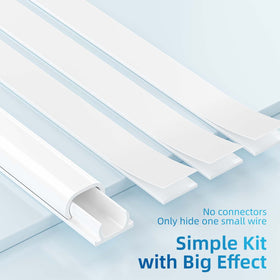 Yecaye cord hider's discreet profile blends with walls for a tidy space.
