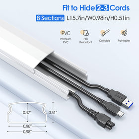 Yecaye Cord Hider snap on design enabling quick, tool free installation.
