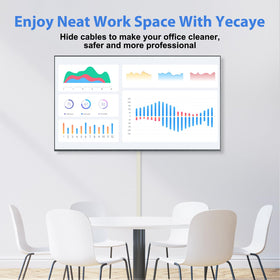 Yecaye Cord Hider with strong adhesive tape for secure wall mounting.