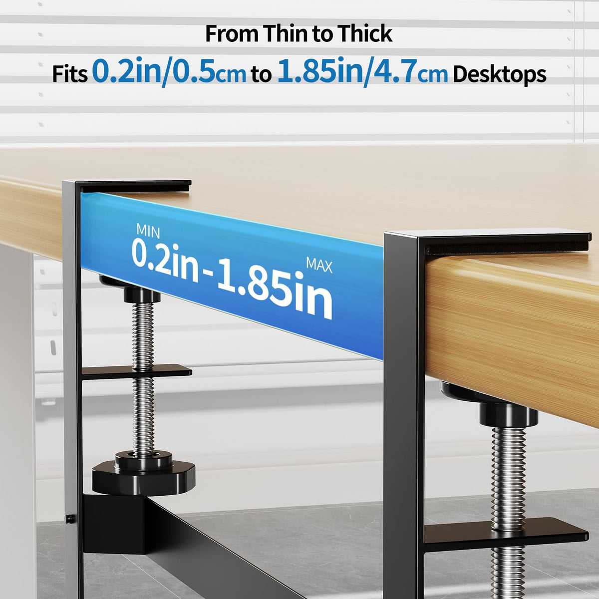YECAYE easy quick assembly showing tool-free installation under desk