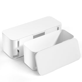 Yecaye front view showing both boxes and tidy cords, improving safety