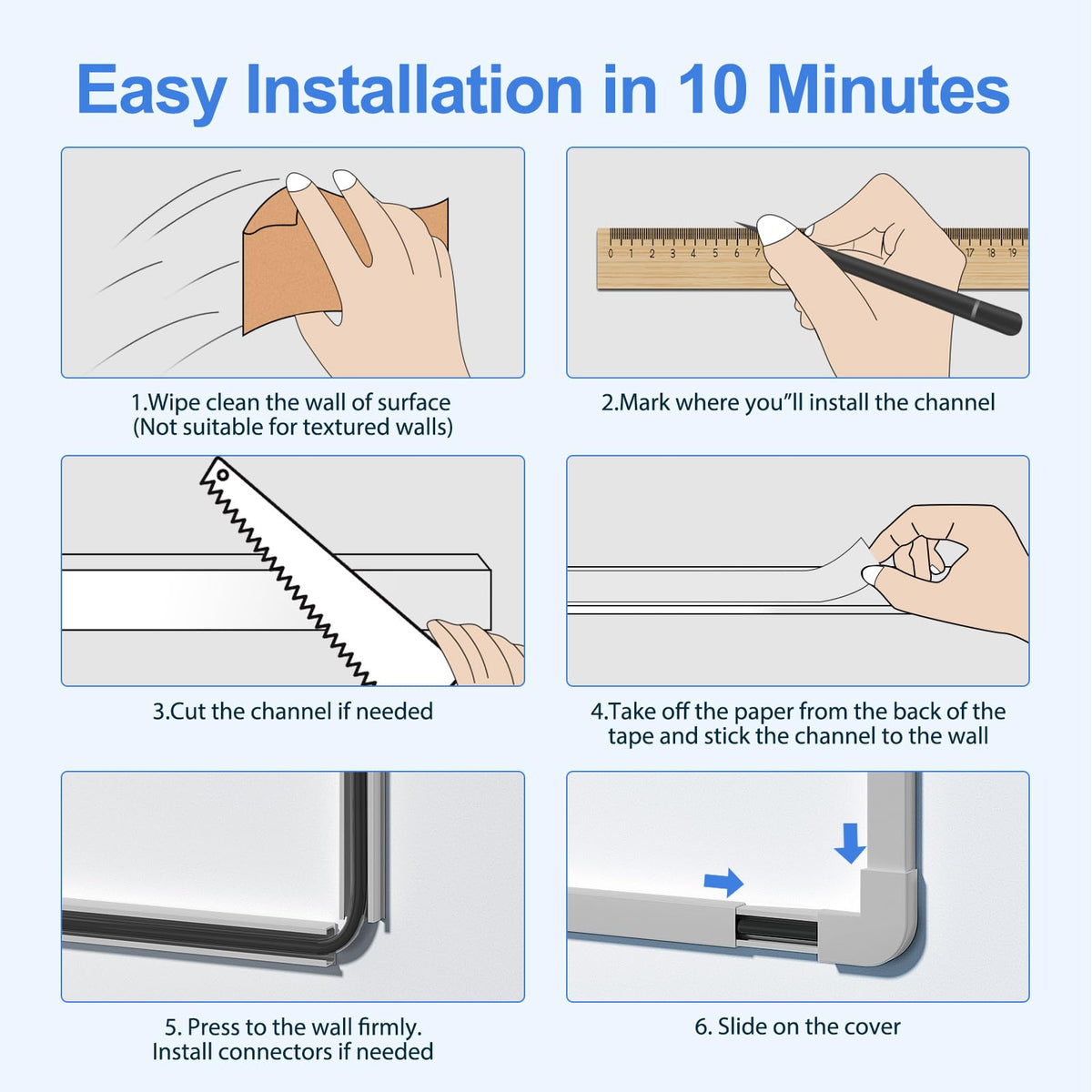 Yecaye home office wire cover reduces clutter and improves look.