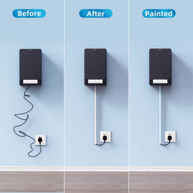 Yecaye connector-free cord cover installs without elbows for easy placement.