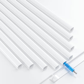 Yecaye mini cord hider on wall cover hides a single cable with clean, seamless appearance.
