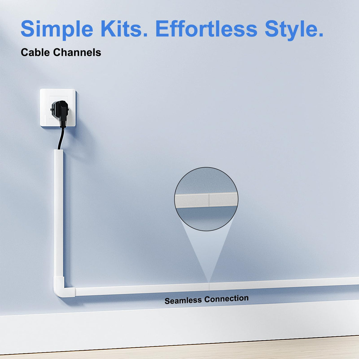 Yecaye mounted behind TV with tidy concealed wires and clean look