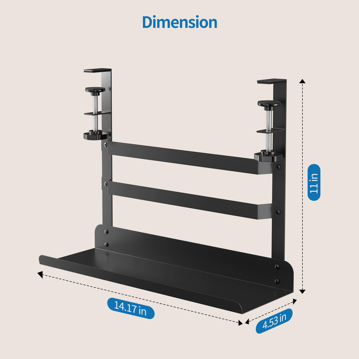 YECAYE compact, low-profile design fits under most desks for neat spaces