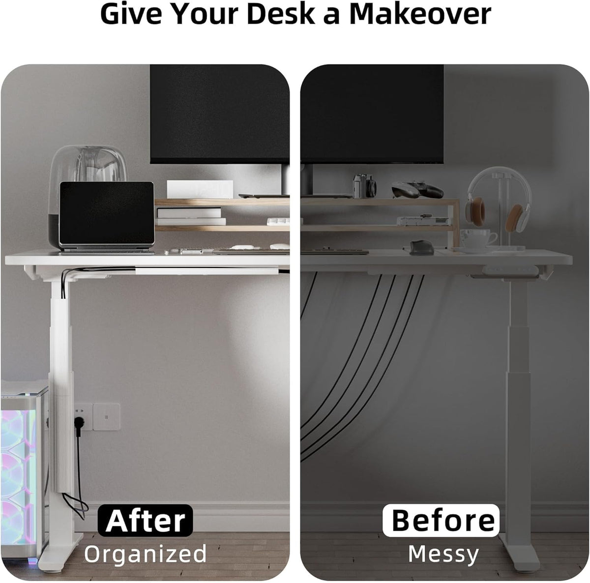 Yecaye in office desk lifestyle scene creating tidy, professional look