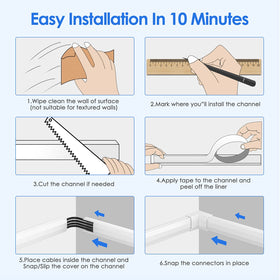 Yecaye paintable cable cover disappears into home design.
