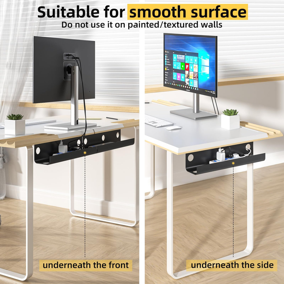 Yecaye cutouts simplify cable routing for tidy desks.