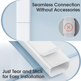 Yecaye pvc cord hider material provides durable, low-profile concealment.