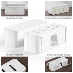 Yecaye box next to hand for scale showing compact, space-saving design