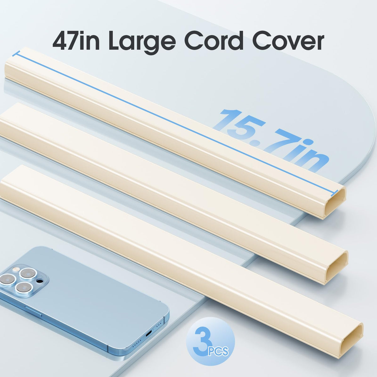 Easy install with strong adhesive keeps wires secure and tidy