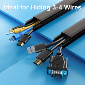 Internal channel holds three to four cables for HDMI, power, and Ethernet by Yecaye