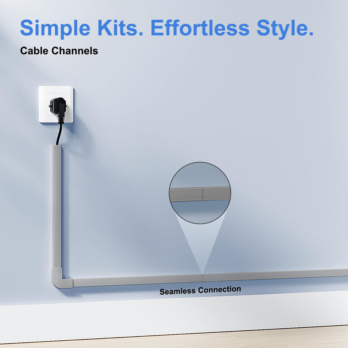 Yecaye TV cord hider supports wall-mounted TV cable management.