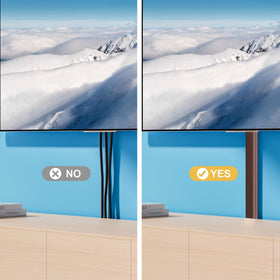 Yecaye wall cable cover conceals four cords for a clutter-free entertainment area