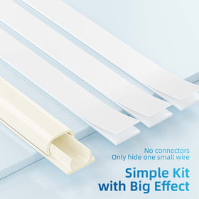 Yecaye wire cover beige profile adds subtle, paintable integration.