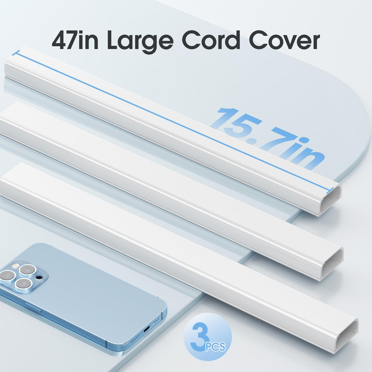 Yecaye xx large cable raceway set hides six or more cables