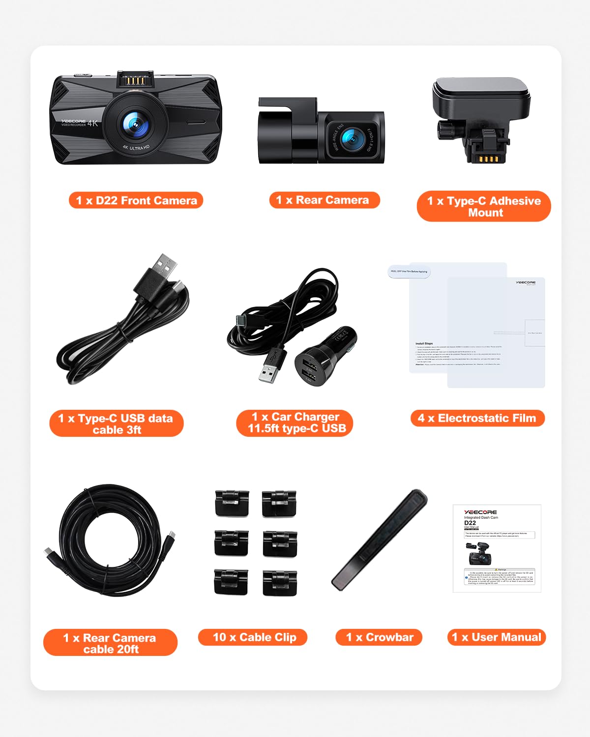 YEECORE D22 easy in-car installation with single cable GPS/WiFi design