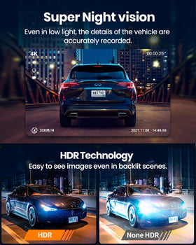 YEECORE dash cam with WiFi and GPS enables quick video transfer and route tagging.