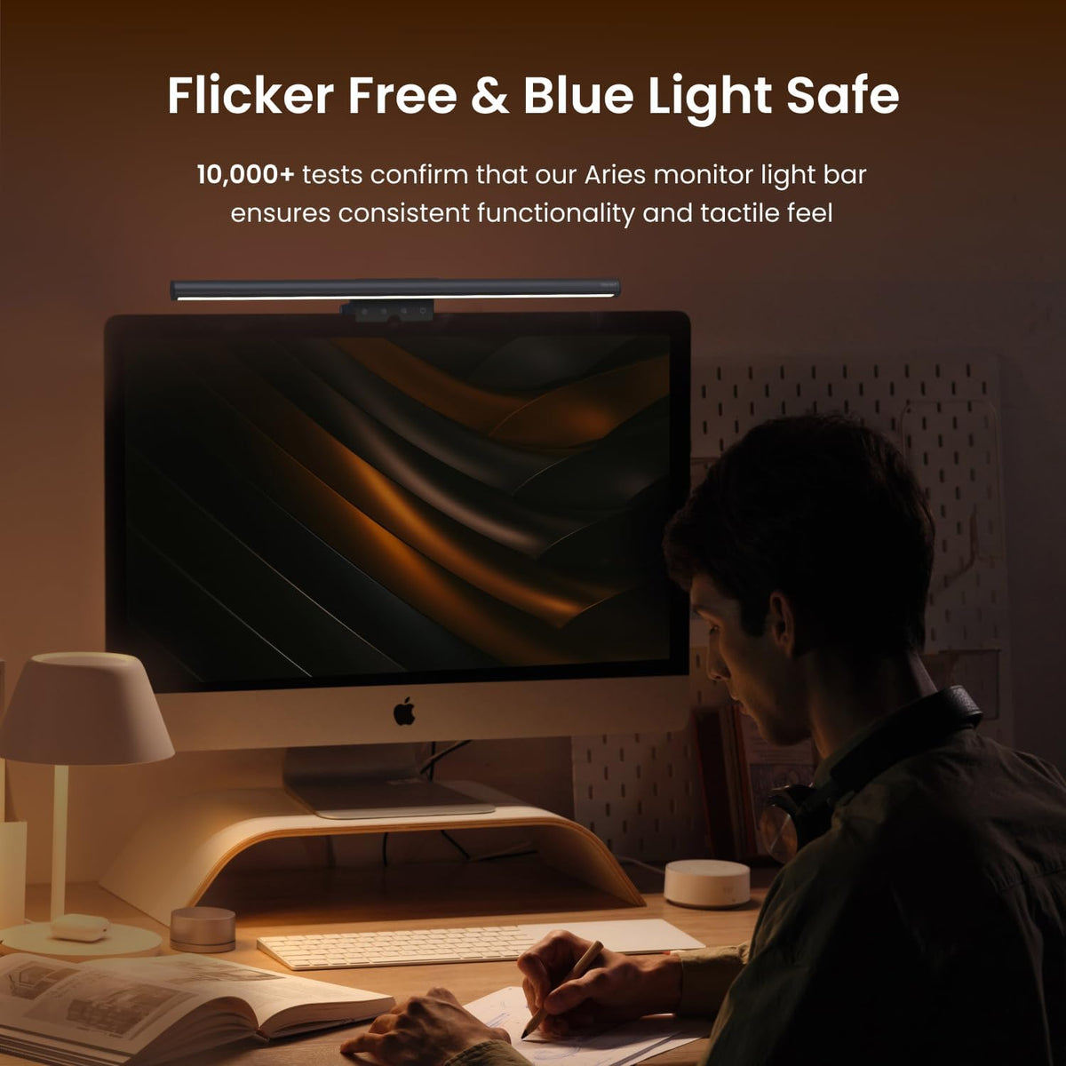 YEELIGHT Monitor Light Bar webcam-friendly profile avoids obstructing video calls.