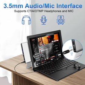 Yeemie Pro connected to Surface Pro showing multi‑monitor productivity benefits