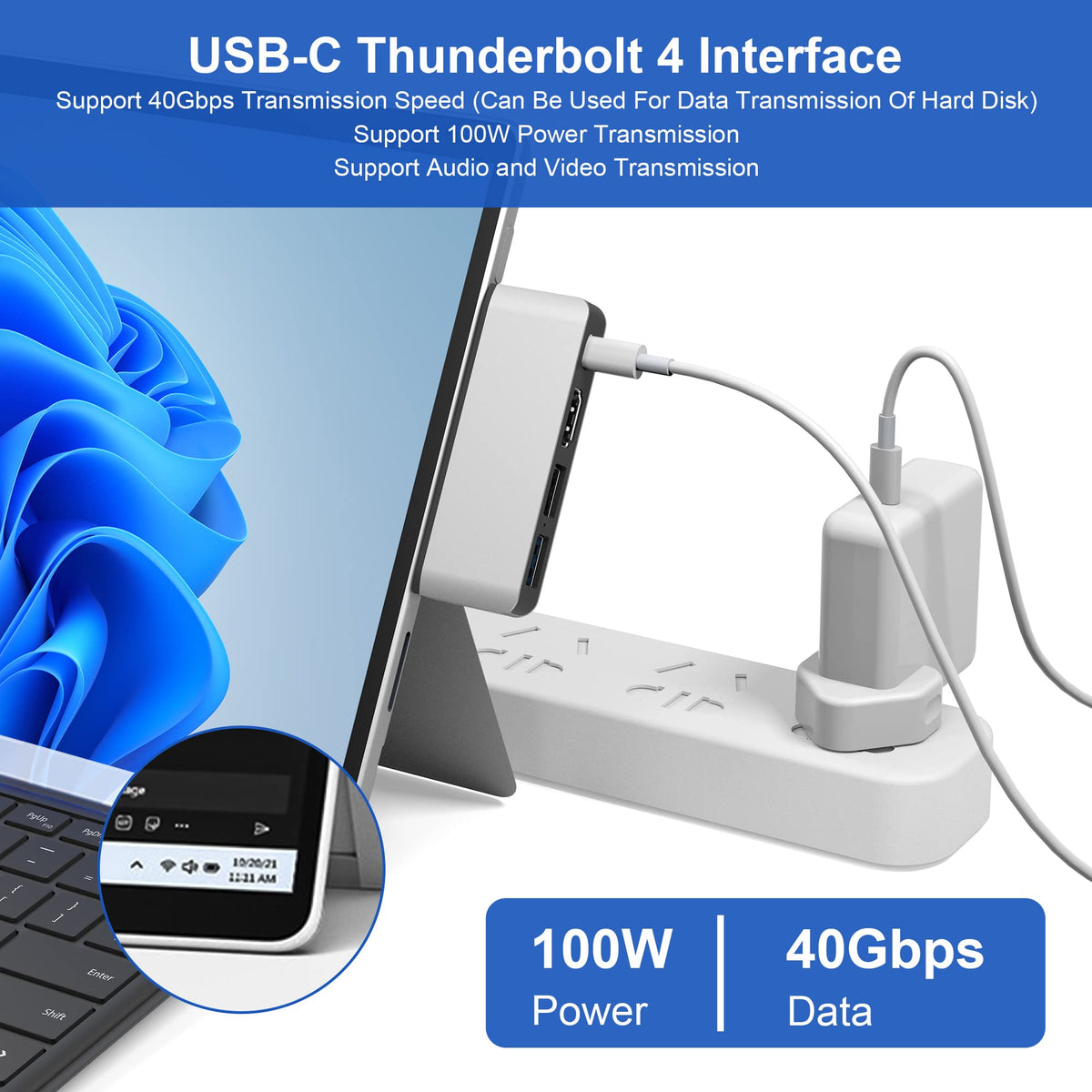 Yeemie Pro Docking Station enabling triple display setup for extended workspace.