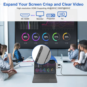 Yeemie Pro Docking Station USB 3.0 port for high-speed peripherals.