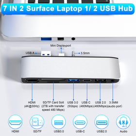 Yeemie Pro Surface Laptop 2 dock USB 3.0 port enables fast data transfers