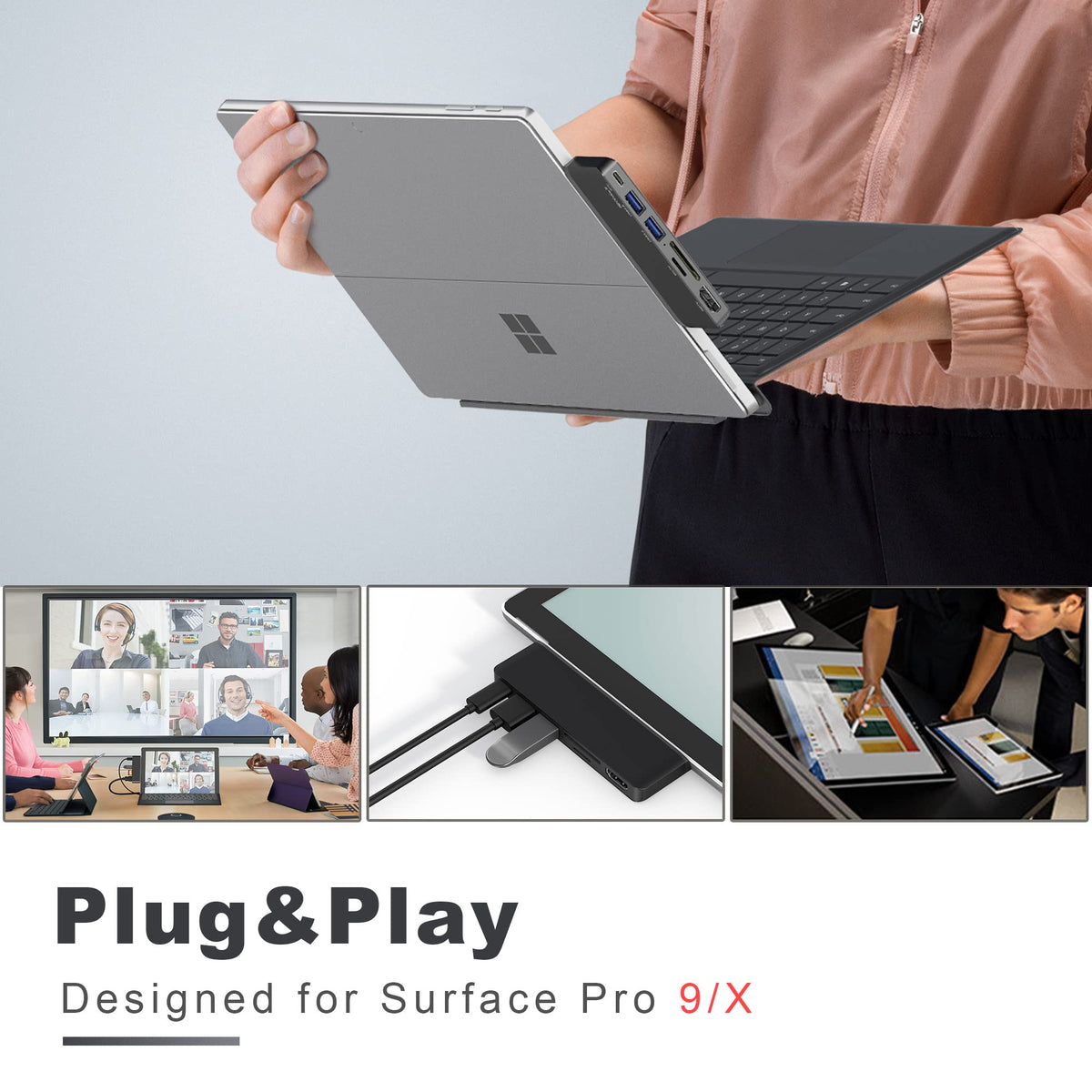 Yeemie Pro compact bevel design matches Surface Pro and aids cooling