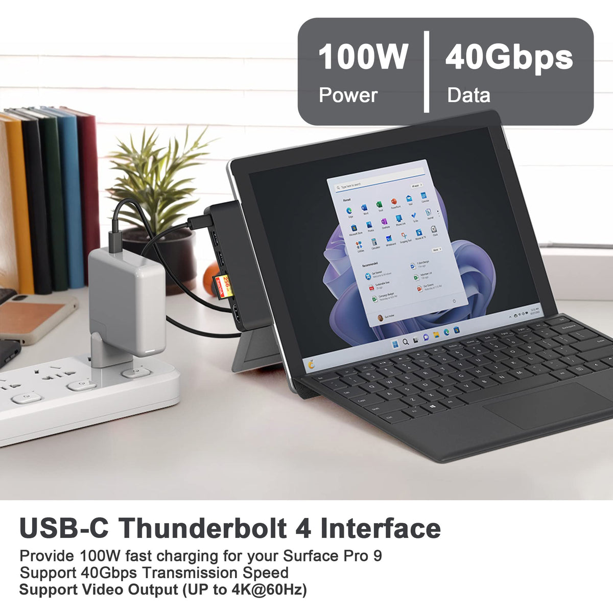 Yeemie Pro dock includes two USB 3.0 ports for fast file transfers
