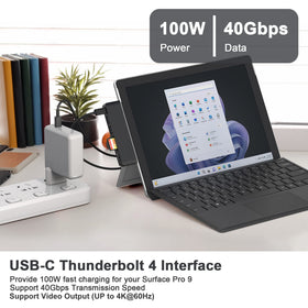 Yeemie Pro dock includes two USB 3.0 ports for fast file transfers