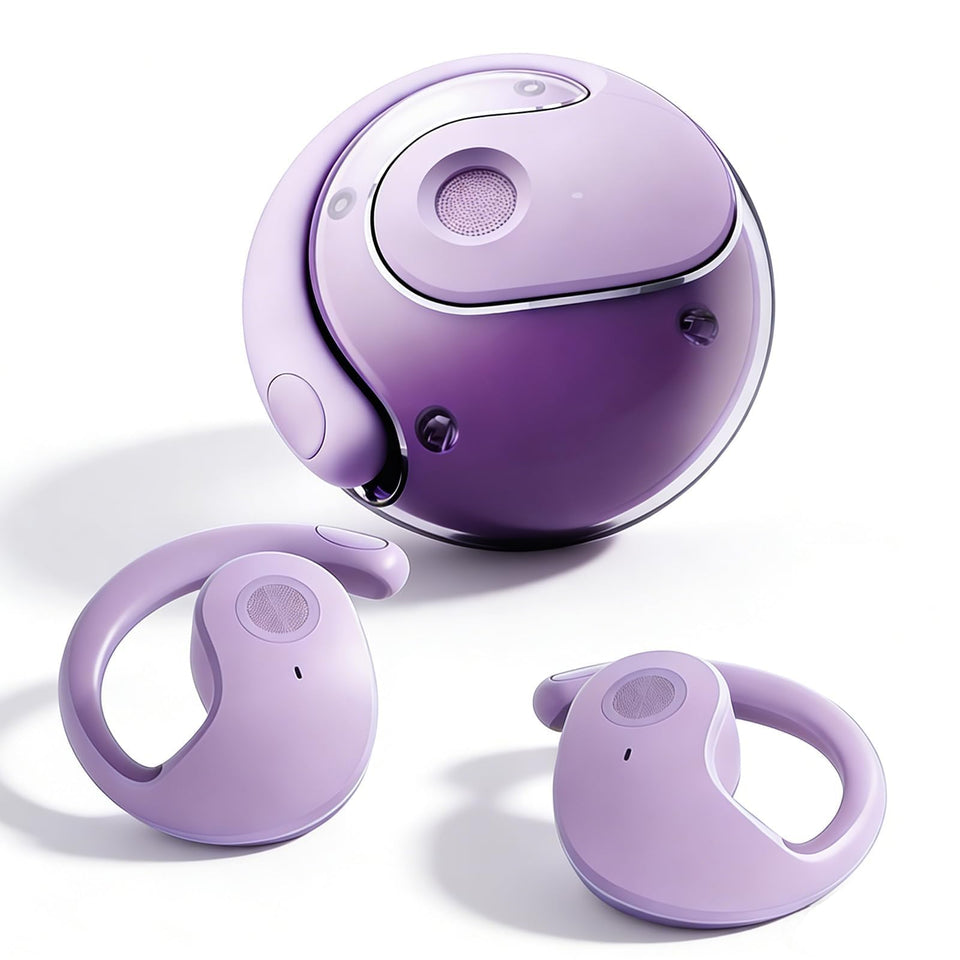 Yeforu front packaging showing earbuds and case, highlights convenience