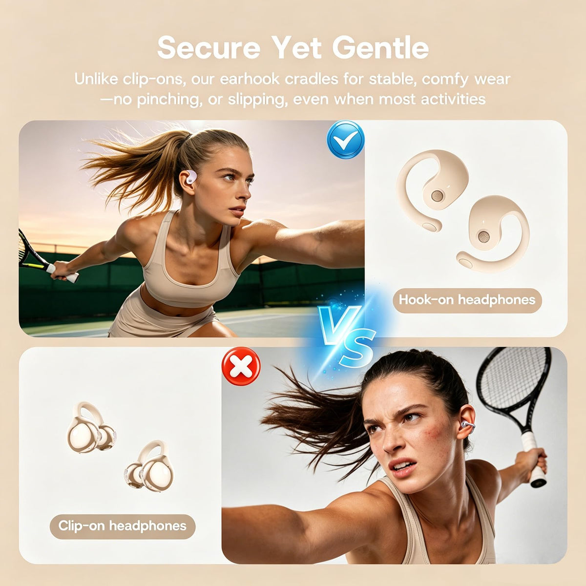 Yeforu microphone detail, emphasizing clear call quality in noisy places