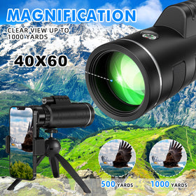 YEGASS monocular in use during hiking with clear framing.