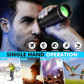 YEGASS monocular with smartphone adapter setup for quick photo capture.
