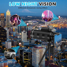 Compact case protects the monocular during travel.