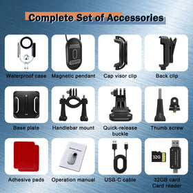 Yehtreh accessories laid out showing mounts and versatile mounting options