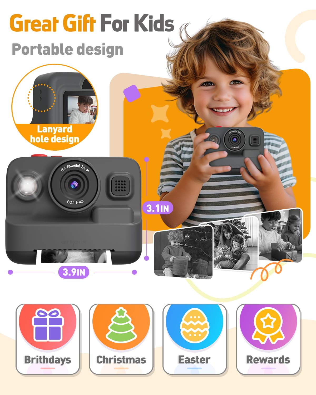 Yehtta back screen showing photo playback and eye-friendly IPS display