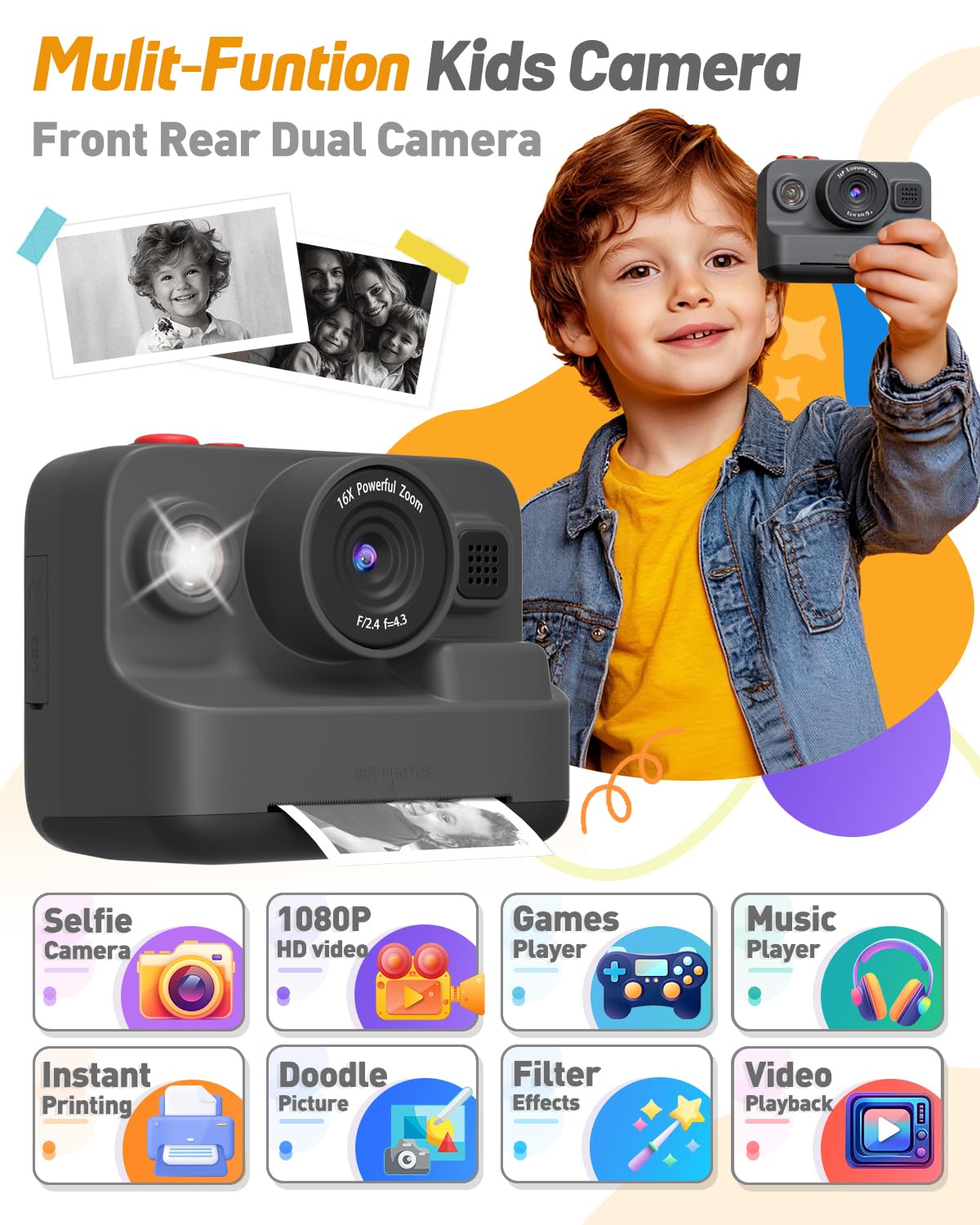 Yehtta close-up of dual lenses and control buttons for easy operation