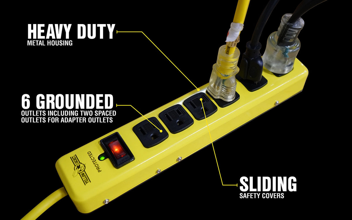 Yellow Jacket metal body provides rugged durability in workshop environments.